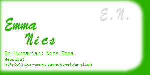 emma nics business card